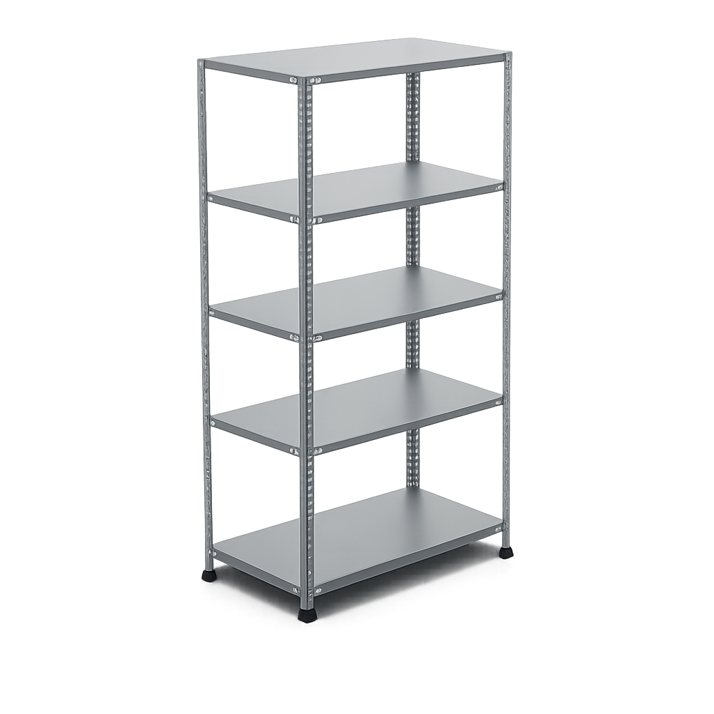 5 Katlı Çelik Raf 200x93x59 cm – 80 Kg Taşıma Kapasiteli