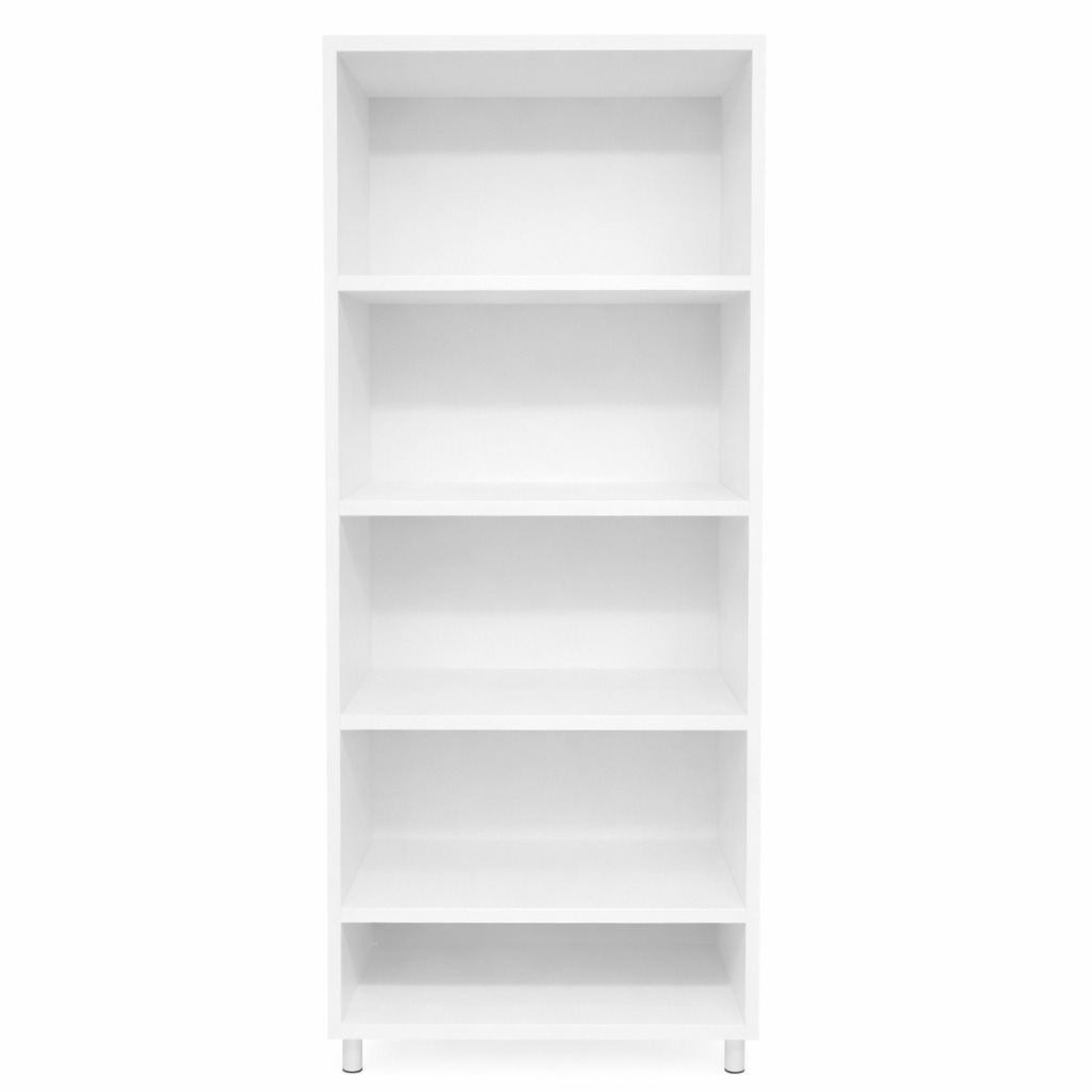 Ahşap Kitaplık 180x60x30 cm – Beyaz Suntalam Kitaplık